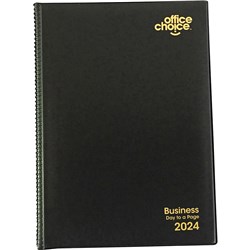 Office Choice Business Diary Quarto Day To Page Black