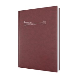 Collins Appointment Diary A4 2 Pages To A Day Burgundy 