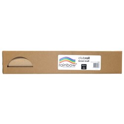 Rainbow Clubroll Kraft Paper Roll 500mm x 60m 70gsm Brown 