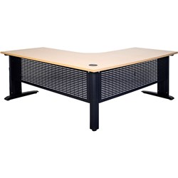 Summit Corner Workstation  1800/1800W x 750D x 725mmH Beech / Black