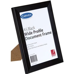 Carven Certificate Frame A5 Wall Mountable Black