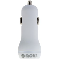 Moki Dual USB Car Charger White