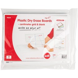 EDX Education Student Whiteboards Centimetre Grid Pack of 30