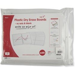 EDX Education Student Whiteboards X-Y Grid Pack of 30