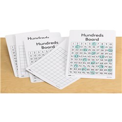 EDX Education Student Whiteboards Hundreds Pack of 30
