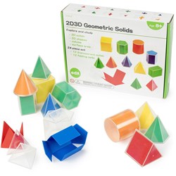 EDX Education 2D/3D Geometric Solids Set of 12