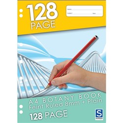 Sovereign Binder Book A4 8mm Ruled Botany 128 Page  