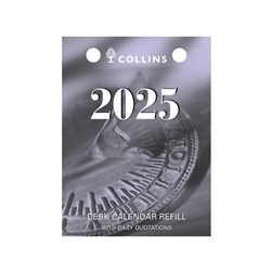 Collins Desk Calendar Refill 102x76mm Top Punch Day To Page