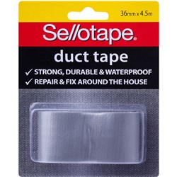 Sellotape Duct Tape PVC 36mmx4.5m Silver  