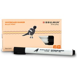 Bibbulmun Whiteboard Marker Bullet 1-3mm Black  