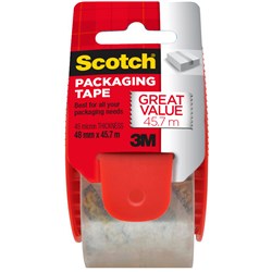 Scotch 152-AU Packaging Tape 48mmx45.7m Clear & Dispenser Refillable 