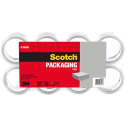 Scotch 3350-8-AU Packaging Tape 48mmx75m Clear Pack of 8