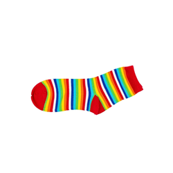 Striped Socks Pair Rainbow Ideal for Sock Puppets