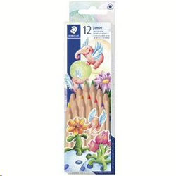 Natural Jumbo Triangular Coloured Pencil -Assorted 12's